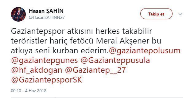 Gaziantepspor Başkanı Hasan Şahin'den olay paylaşım!