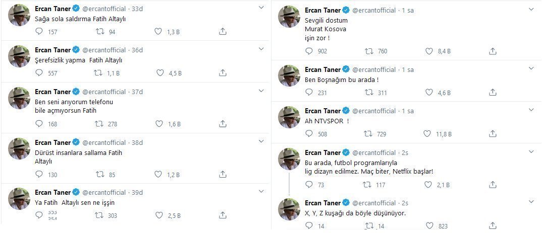 Ercan Taner, Fatih Altaylı'ya neler söyledi